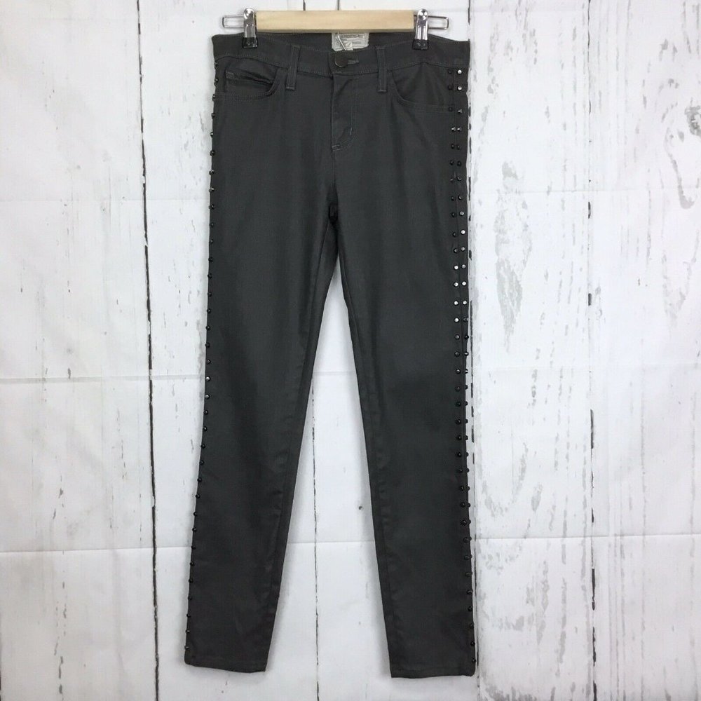 Current/Elliott skinny cheville black w studs 23